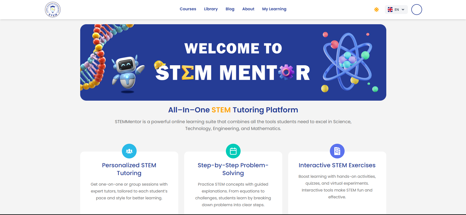 STEM Mentor e-learning website